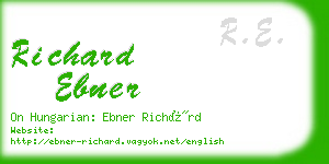 richard ebner business card